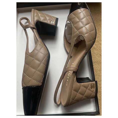 chanel quilted slingback|Chanel slingback online shop.